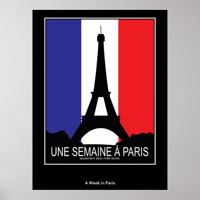 Vintage Poster Eine Woche in Paris (Vorne)