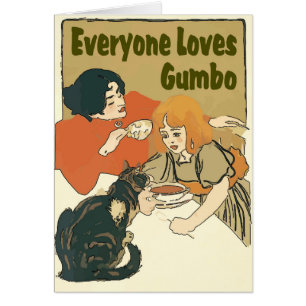Vintage-Poster 'Everyone Loves Gumbo', Mädchen und