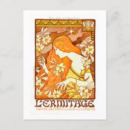 Vintage Poster Französisches Magazin Jugendstil Fr Postkarte