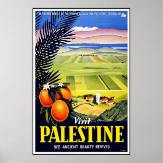 Vintage Poster Palestine Travel