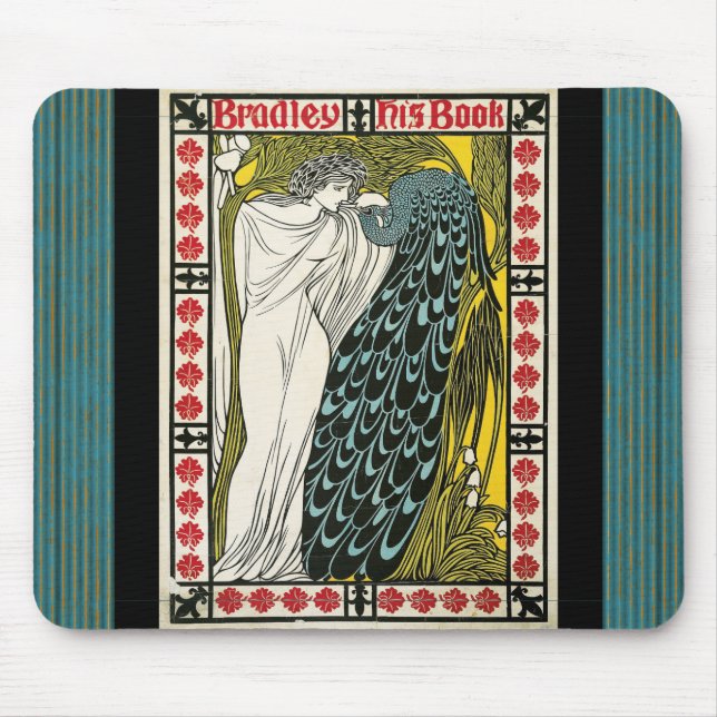 Vintage Poster:Pfau:Frau Mousepad (Vorne)