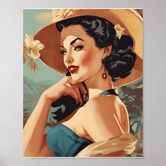 vintage poster pin up (Vorne)