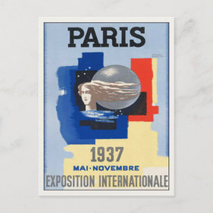 Vintage Poster Postcard Print, Frankreich Postkarte