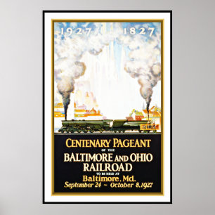 Vintage Poster Print Baltimore Bahn