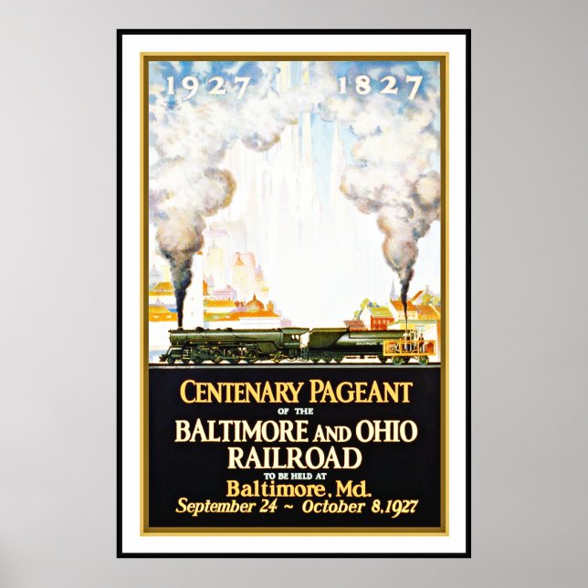Vintage Poster Print Baltimore Bahn (Vorne)