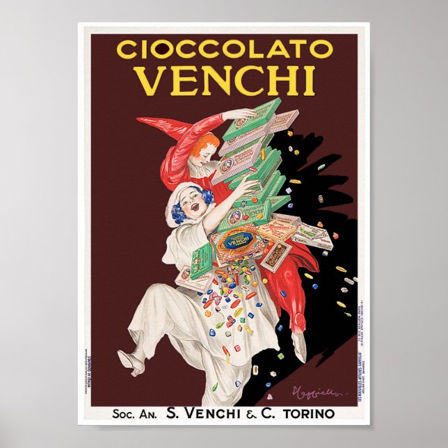 Vintage Poster Print: Cioccolato - Schokolade (Vorne)
