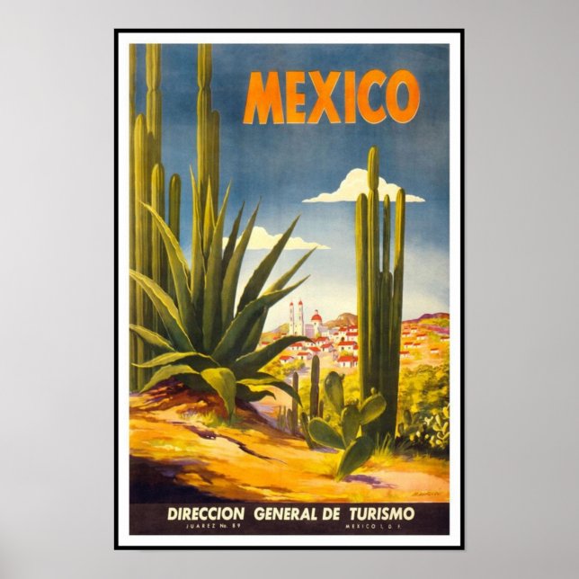 Vintage Poster Print Mexico (Vorne)