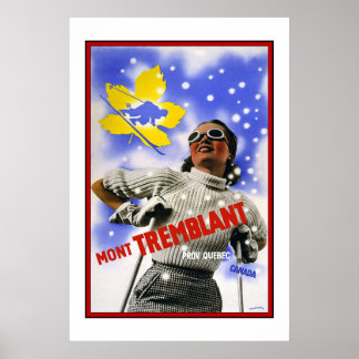 Vintage Poster Print Mont TREMBLANT Kanada