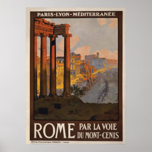 Vintage Poster Print Rome Italien