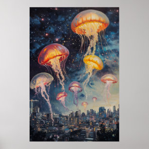 Vintage-Poster Quallen-Kosmos Marine-Kunst 1 Poster
