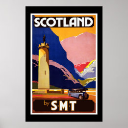 Vintage Poster Schottland von S.M.T Travel