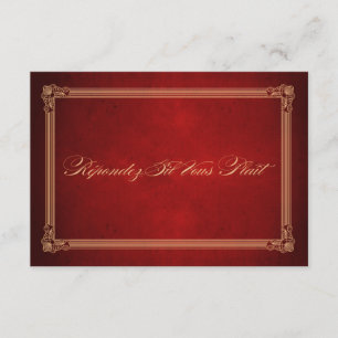 Vintage Poster Style Sommerlicher Red Wedding RSVP