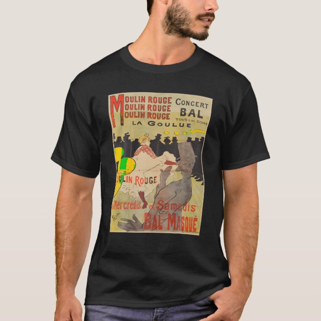 Vintage Poster Toulouse Lautrec Retro T Shirt (Vorderseite)