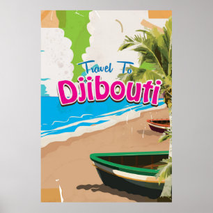 Vintage-Poster von Dschibuti Poster
