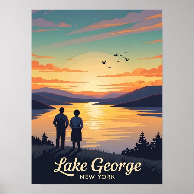 Vintage Poster von George New York (Vorne)