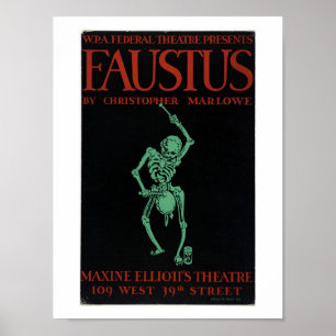 Vintage Poster von Marlowes Doktor Faustus