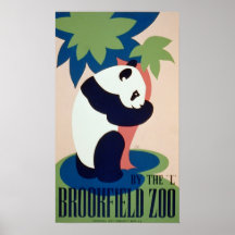 Vintage Posters, Brookfield Zoo Panda Bear WPA