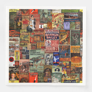 Vintage Posters Napkins oder Decoupage Papier Serviette