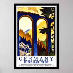 Vintage Posters reisen nach Deutschland im Schwarz Poster