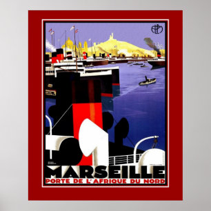 Vintage Posters Travel Marseille Frankreich Große Poster