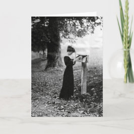 Vintage Postfach Viktorianische Frau Karte
