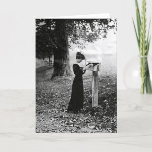 Vintage Postfach Viktorianische Frau Karte