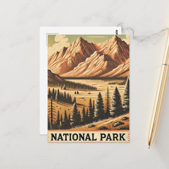 Vintage Postkarte (Vorderseite/Rückseite Beispiel)