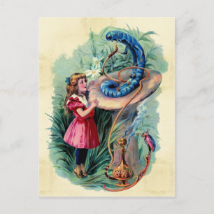 Vintage-Postkarte Alice im Wunderland Postkarte