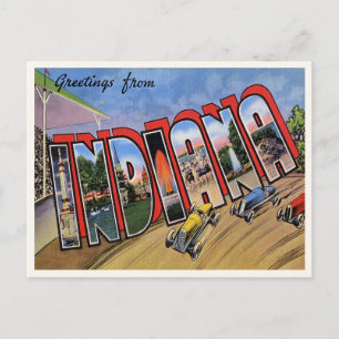 Vintage-Postkarte aus Indiana Postkarte