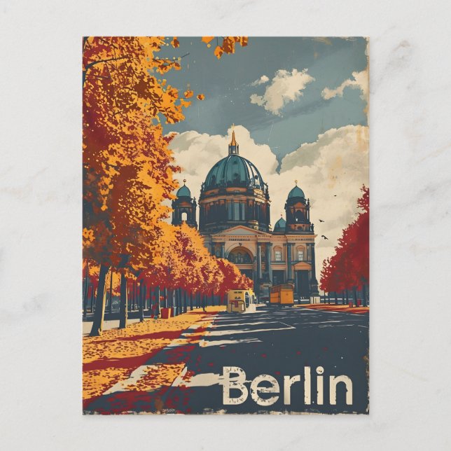 Vintage Postkarte Berlin Dome (Vorderseite)