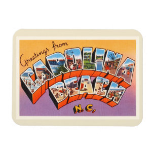 Vintage Postkarte Carolina-Strand-Nord-Carolina NC Magnet