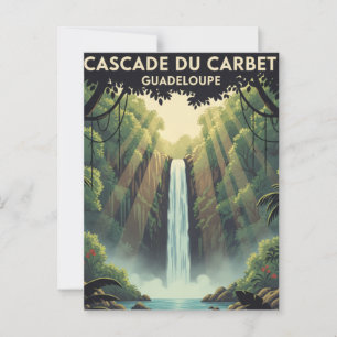 Vintage-Postkarte Cascade du Carbet Postkarte