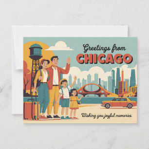 Vintage Postkarte Chicago   Grüße aus Chicago