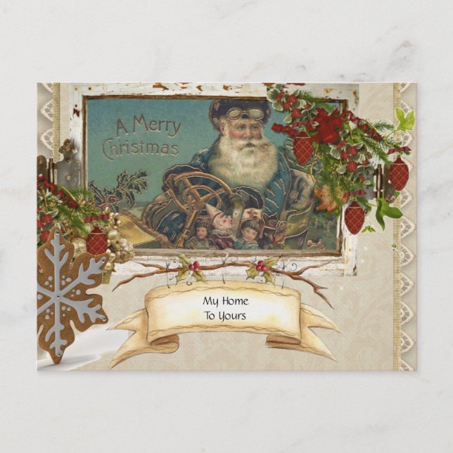 Vintage Postkarte des Fossilienlandes (Vorderseite)