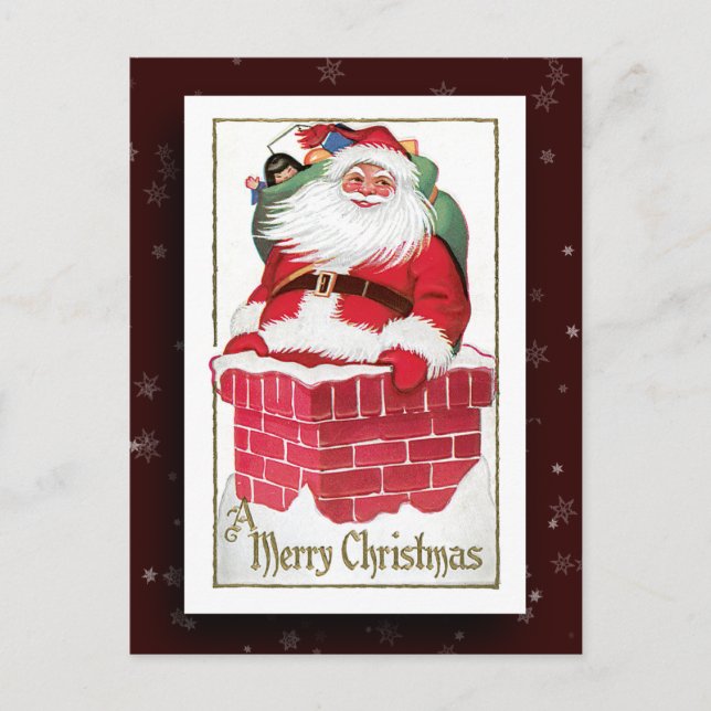 Vintage Postkarte des Santa Claus (Vorderseite)