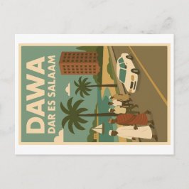 Vintage Postkarte - Essen Afrika