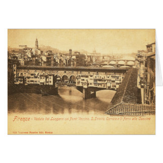 Vintage Postkarte, Florenz, Italien