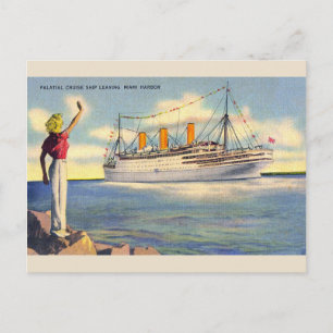 Vintage Postkarte für das Kreuzfahrtschiff Florida