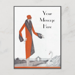 Vintage Postkarte für das Rote Coat der 1920er Jah