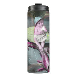 Vintage Postkarte für den französischen April Thermosbecher