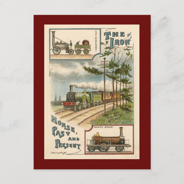 Vintage Postkarte für den Nordsternzug (Vorderseite)