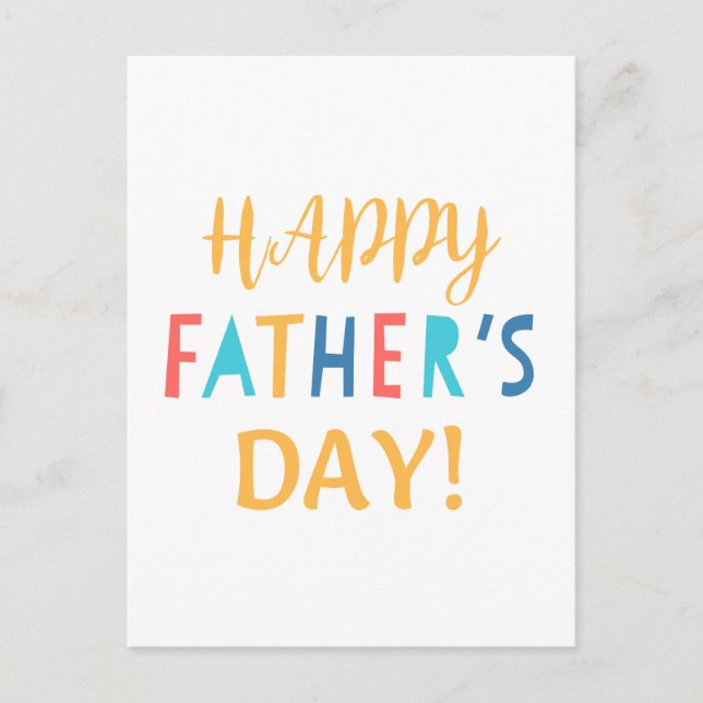 Vintage Postkarte für den Tag des Vaters. (Vorderseite)