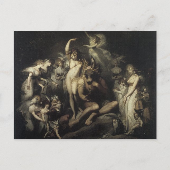 Vintage Postkarte für Mittelsumernächtliche Mitte (Vorderseite)