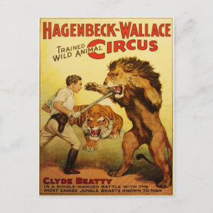 Vintage Postkarte Hagenbeck Zirkuses