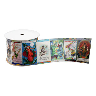 Vintage Postkarte Halloweens Satinband