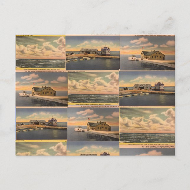 Vintage Postkarte "Kelley's Island, Ohio" (Vorderseite)