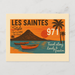Vintage Postkarte Les Saintes Guadeloupe
