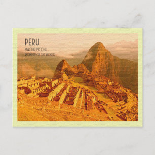 Vintage Postkarte Machu Picchu Peru