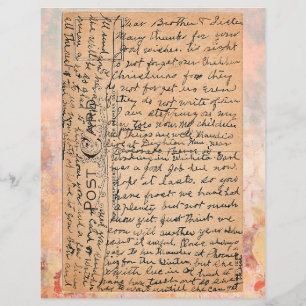 Vintage Postkarte mit alter Schrift