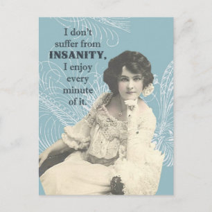 Vintage-Postkarte mit Foto einer französischen Dam Postkarte